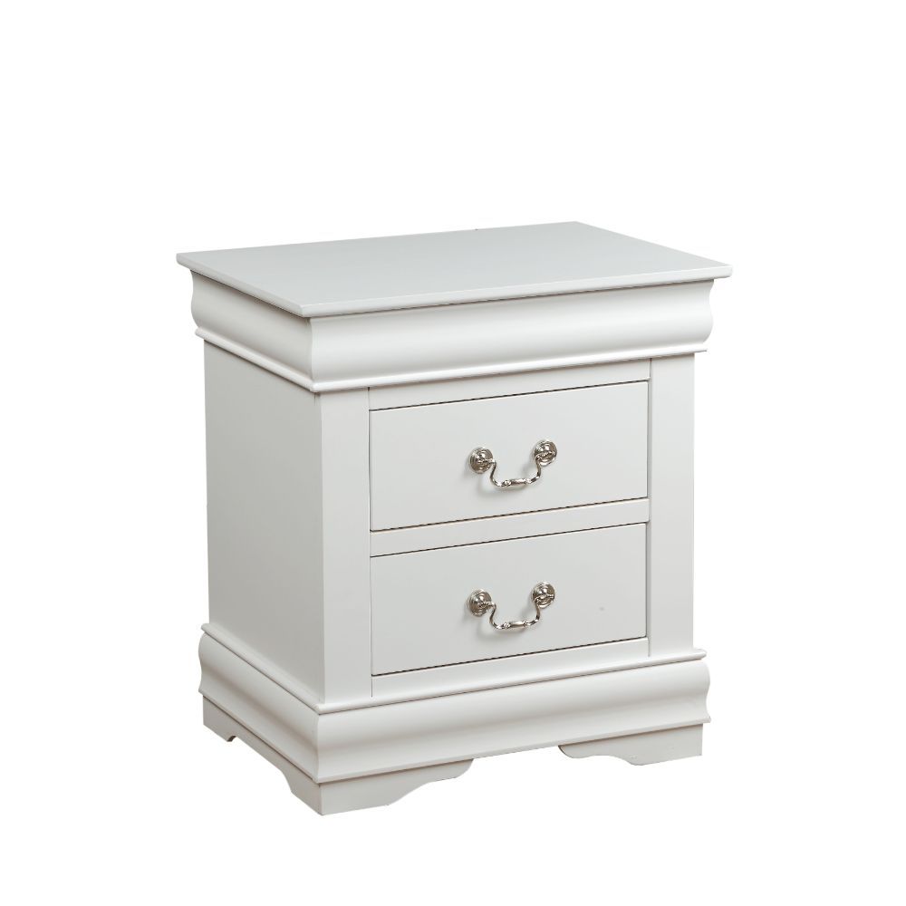 ACME Bring casual elegance into your home with the Louis Phillipe nightstand. This nightstand is a piece that offers any bedroom a sophisticated look. | Meri Furniture