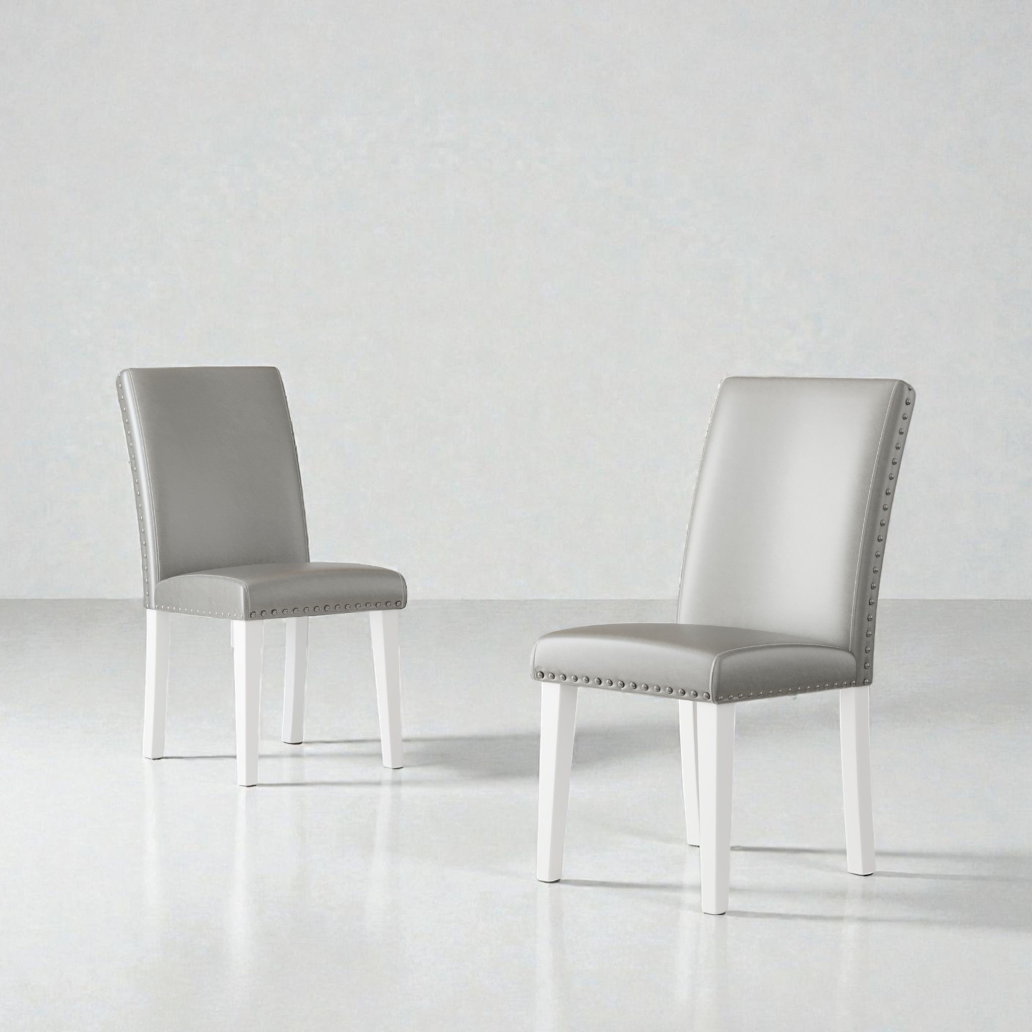 Upholstered Dining Chair With High Back Design (Set of 2)