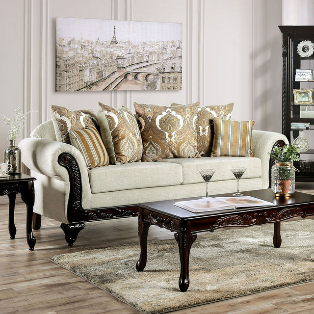 Furniture of America Delizia - Sofa - Cream | Meri Furniture