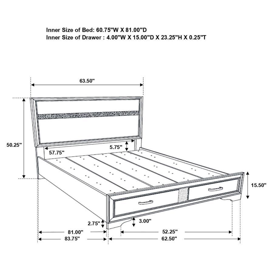 Coaster Fine Furniture Miranda - Storage Wood Panel Bed | Meri Furniture