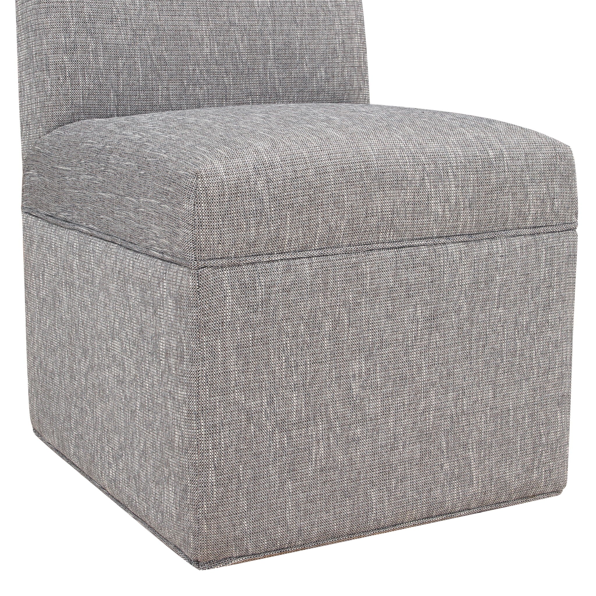 Della - Upholstered Castered Chair - Gray
