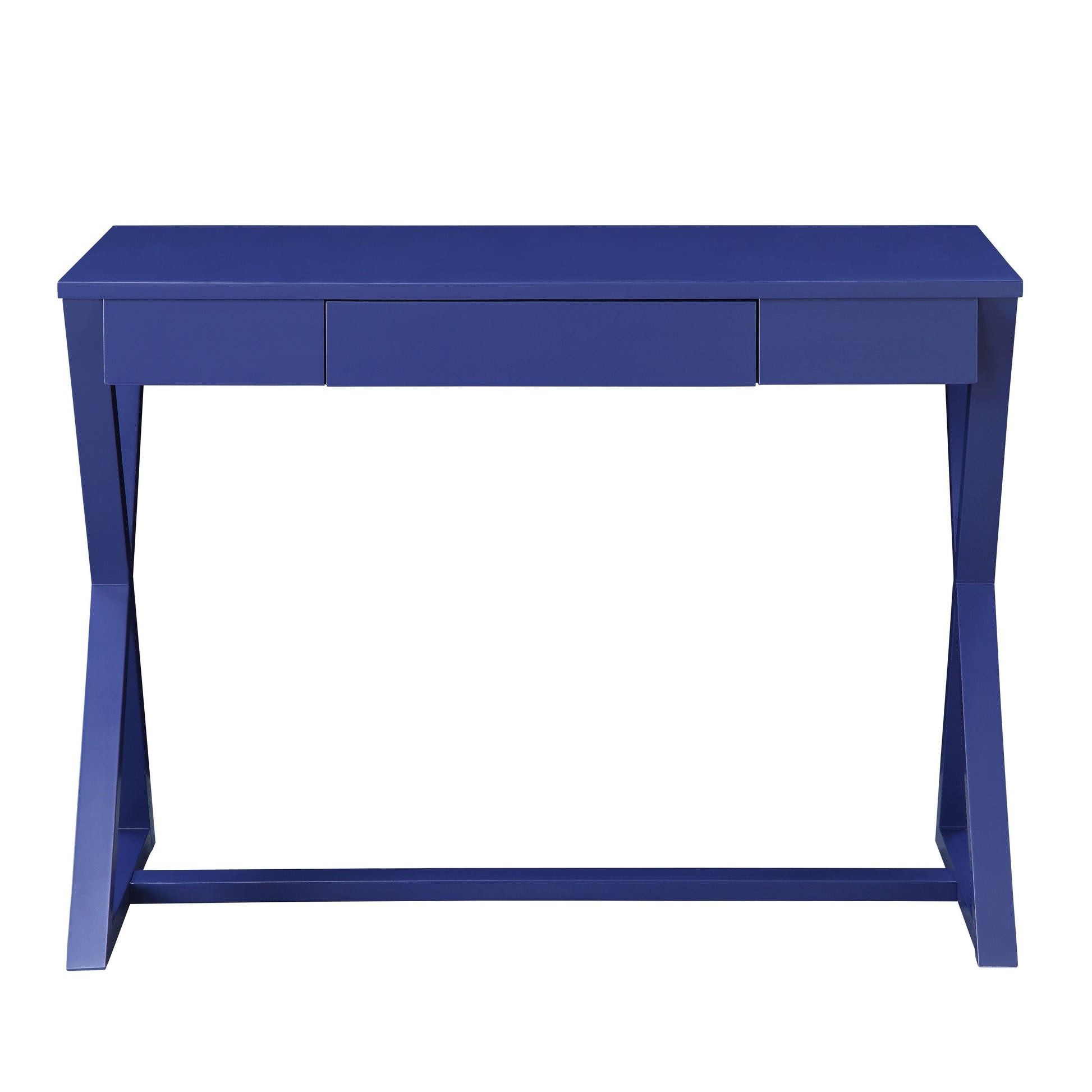ACME Rectangular Table TopX-Shape Wooden BaseStorage: 1 Drawer 2/3 Extension Drawer GlideEnglish Dovetail Front & BackWood Center Glide | Meri Furniture