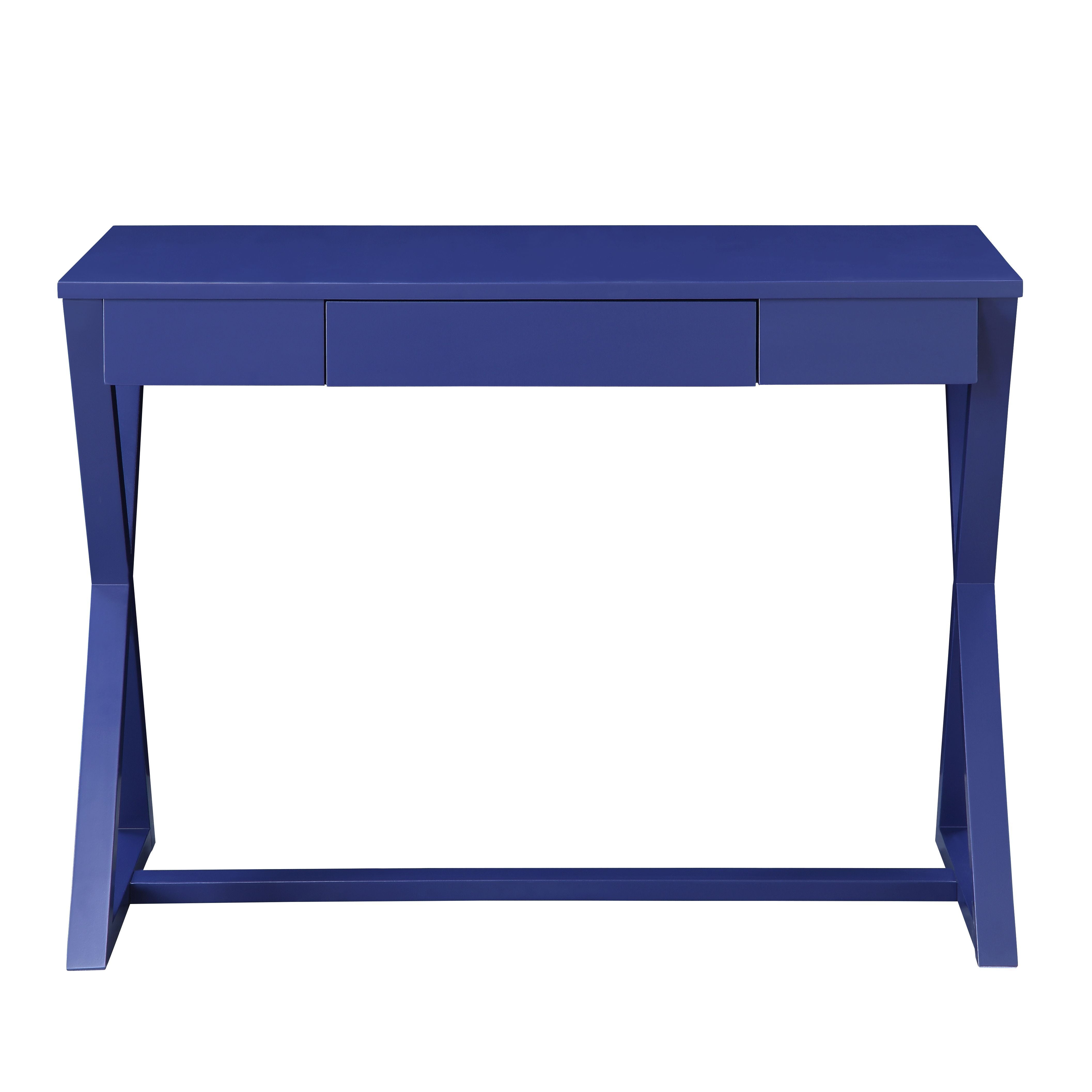 ACME Rectangular Table TopX-Shape Wooden BaseStorage: 1 Drawer 2/3 Extension Drawer GlideEnglish Dovetail Front & BackWood Center Glide | Meri Furniture