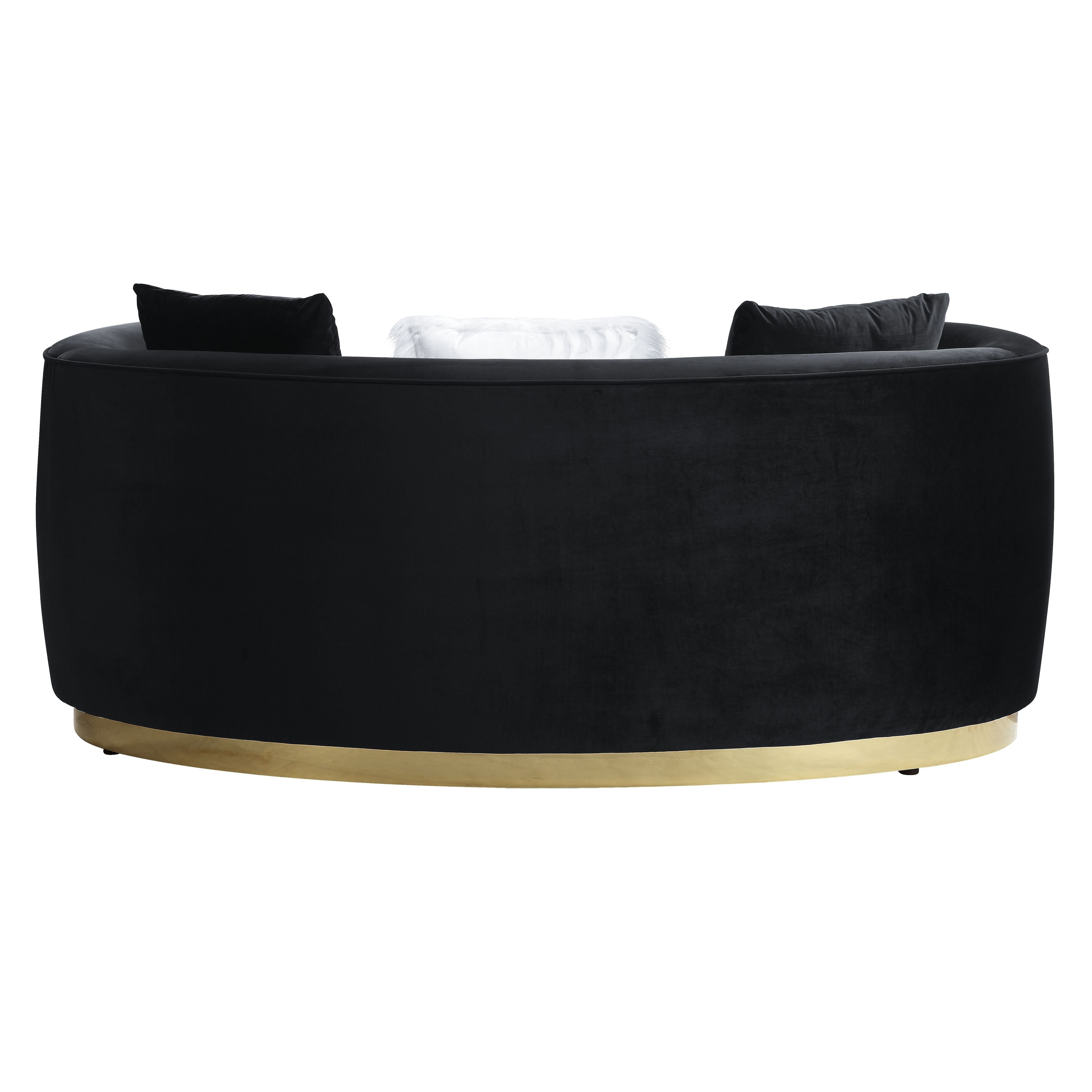 ACME Achelle - Loveseat - Black Velvet | Meri Furniture