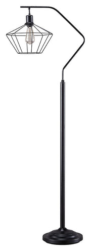 Ashley Furniture Makeika - Black - Metal Floor Lamp | Meri Furniture