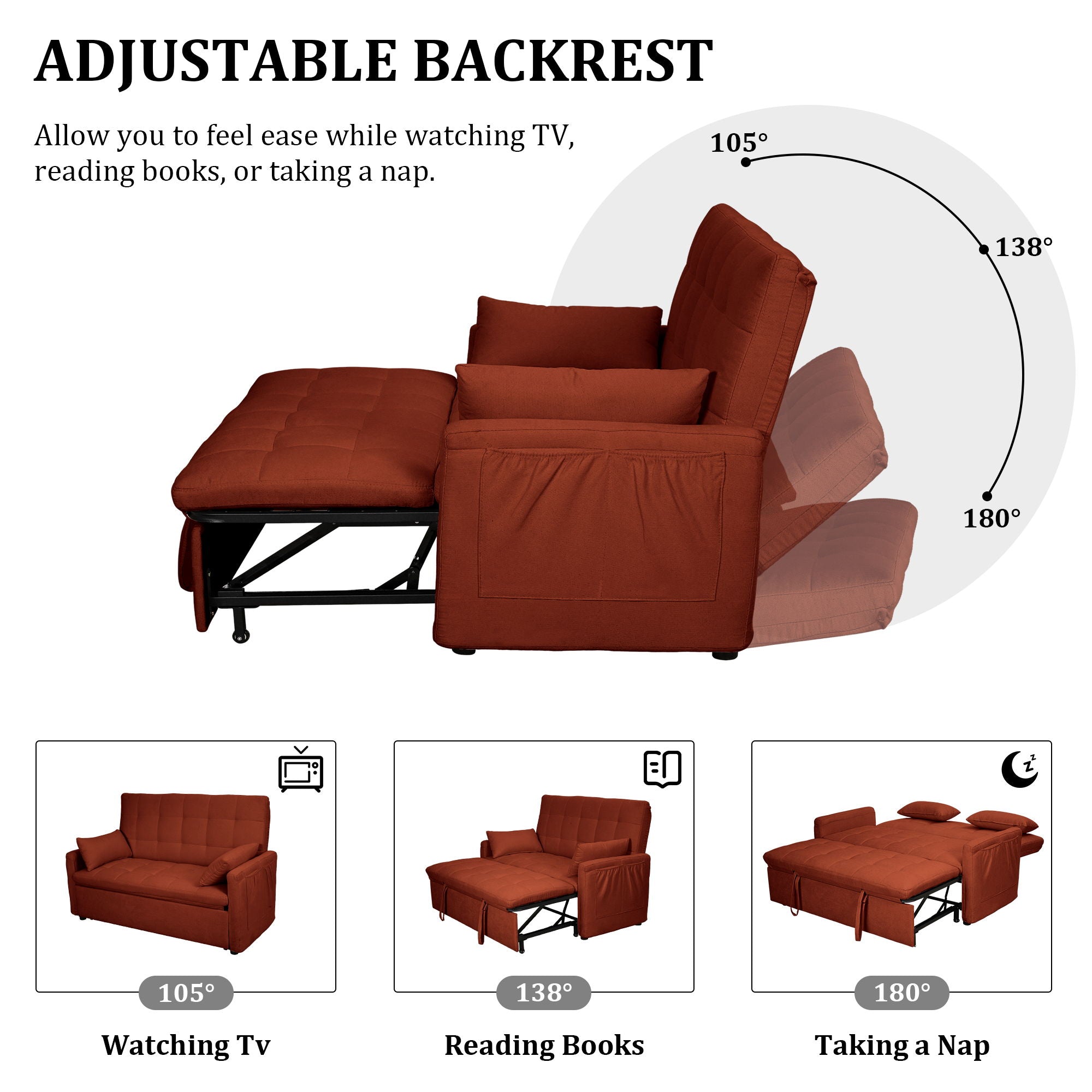 Balus - Sofa Bed Combination With Storage Pockets