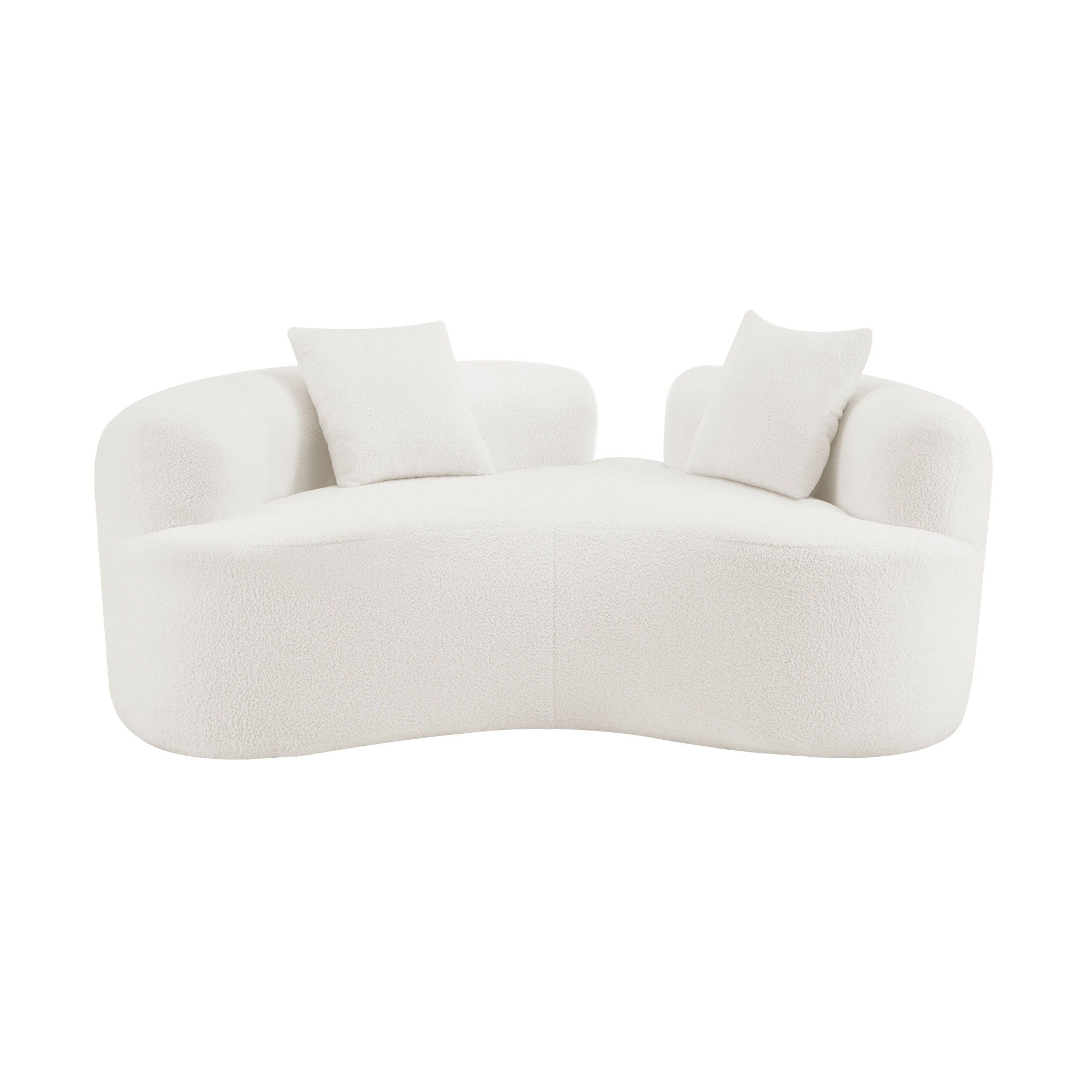 Modern Curved Loveseat