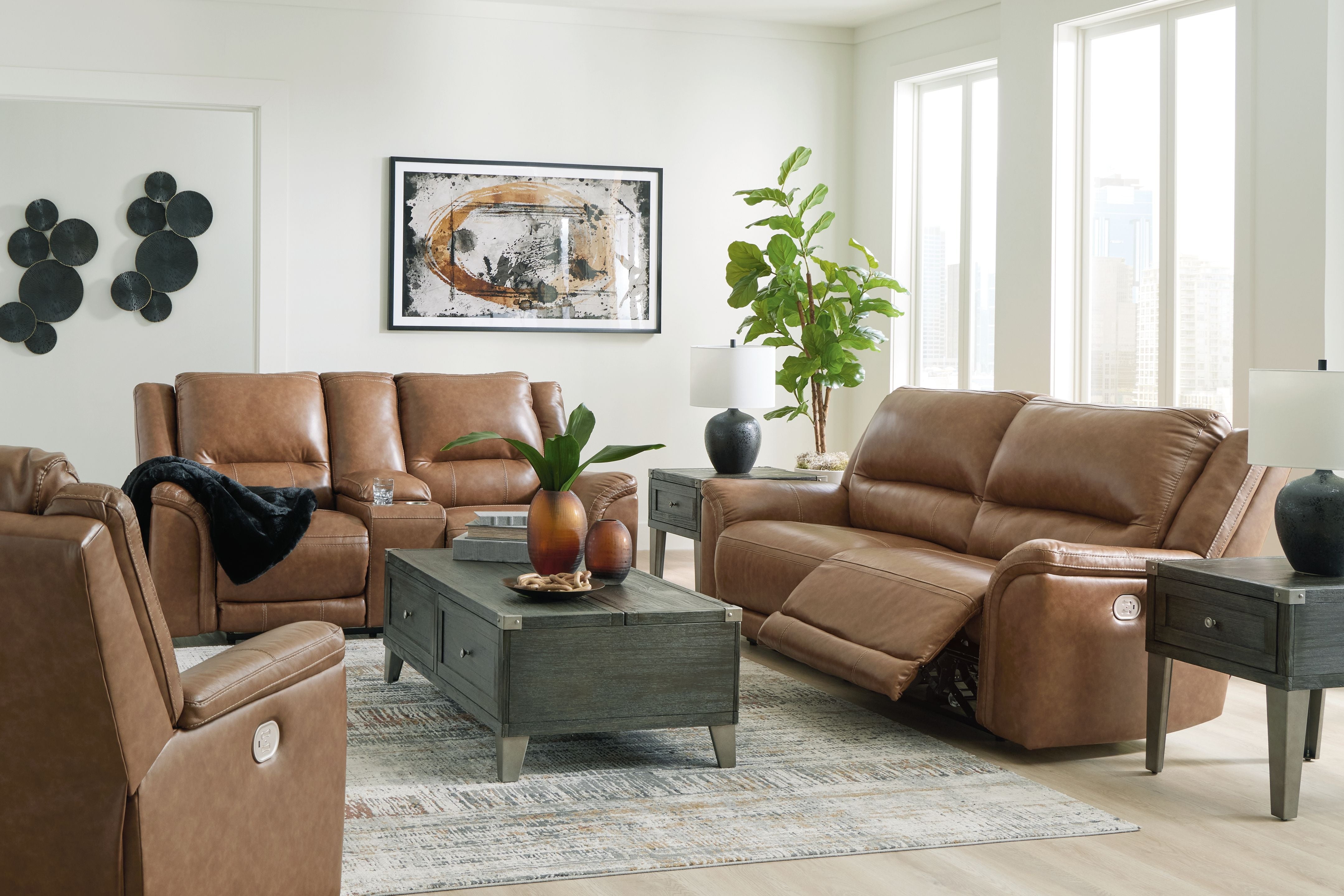 Signature Design by Ashley® Trasimeno - Power Reclining Living Room Set | Meri Furniture