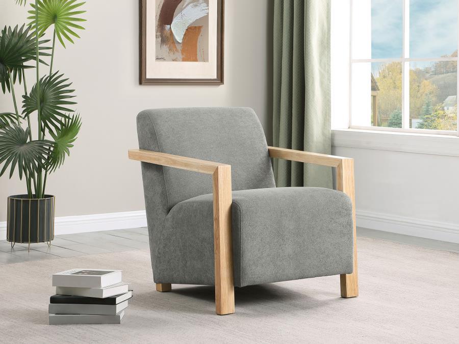 Coaster Fine Furniture Diego - Upholstered Accent Arm Chair With Wood Arms | Meri Furniture