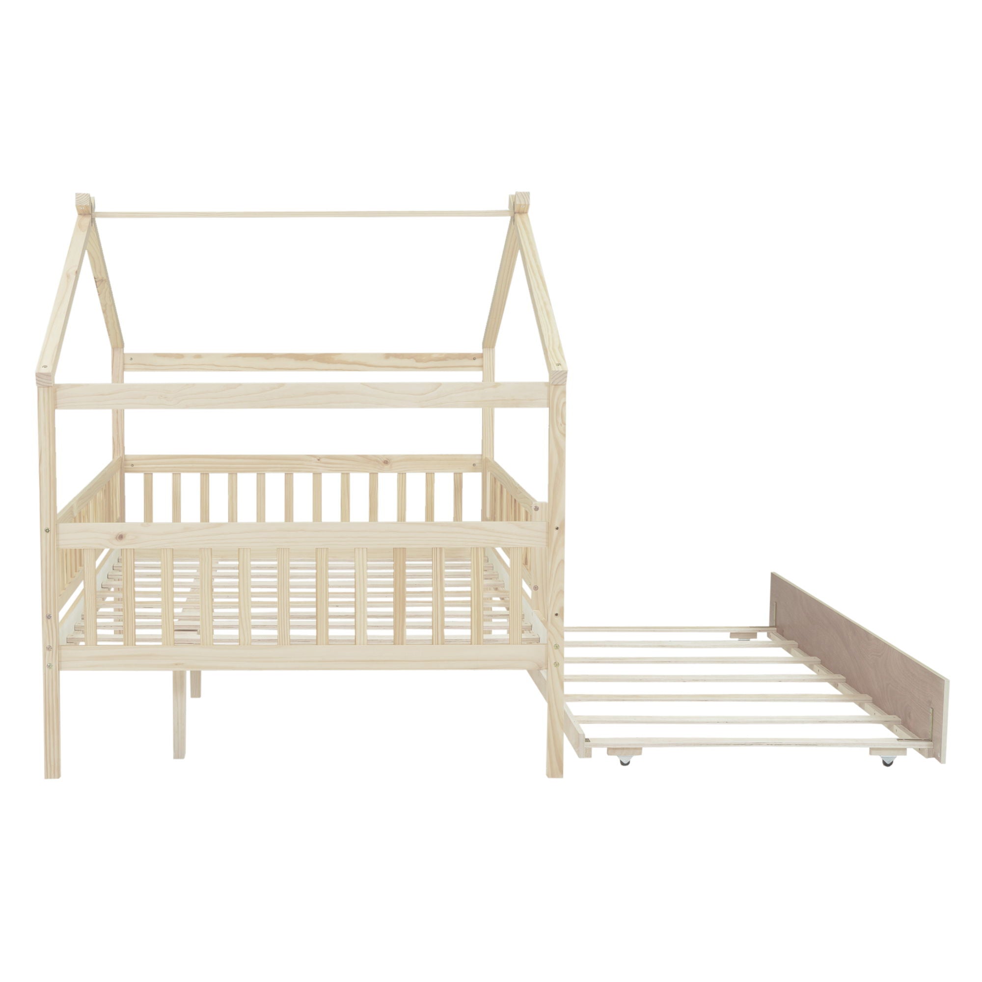 Creativity House Bed With Twin Size Trundle