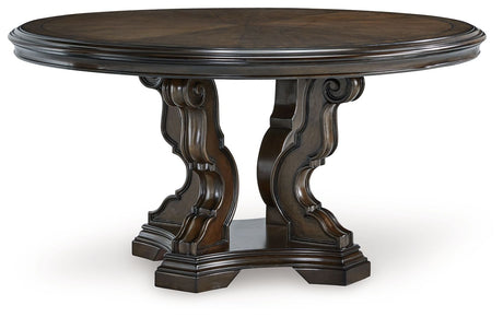 Signature Design by Ashley® Maylee - Dark Brown - Dining Table | Meri Furniture