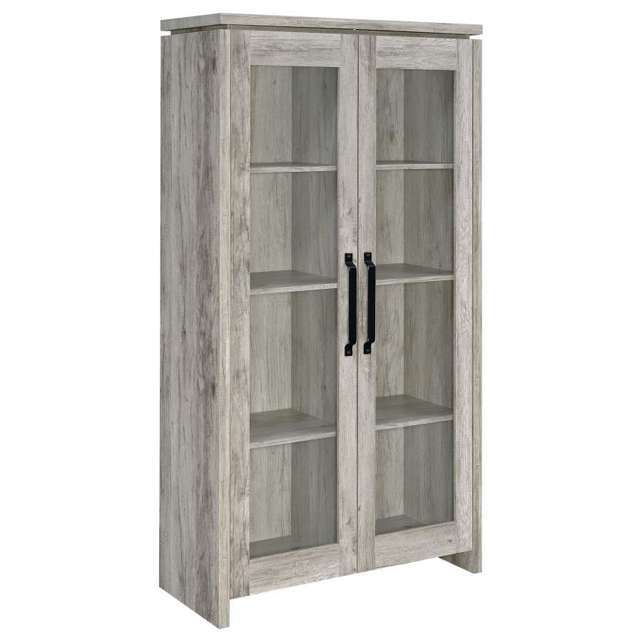Coaster Fine Furniture Alejo - 2 Door Engineered Wood Tall Cabinet - Gray Driftwood | Meri Furniture