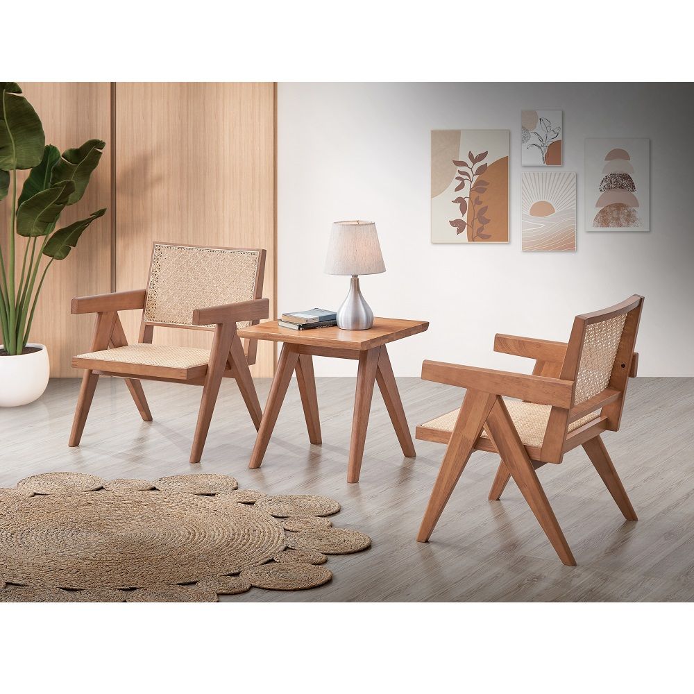 ACME Velentina - Accent Chair - Rattan & Natural | Meri Furniture