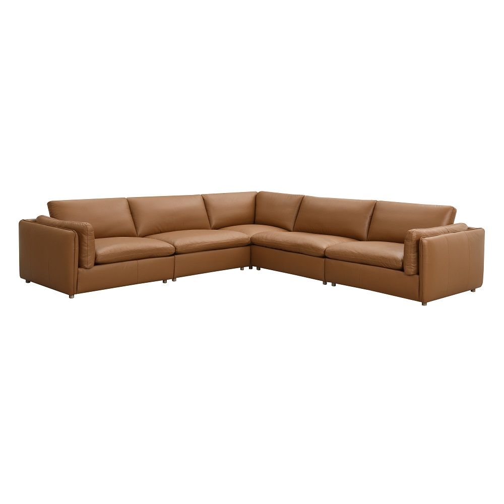 ACME Brighton - Modular Wedge - Brown Top Grain Leather | Meri Furniture
