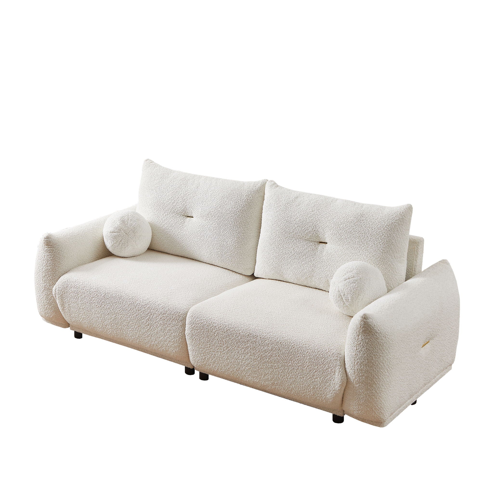2 Seater Cushion Comfortable Sofas With 2 Cushions And 2 Ball Pillows