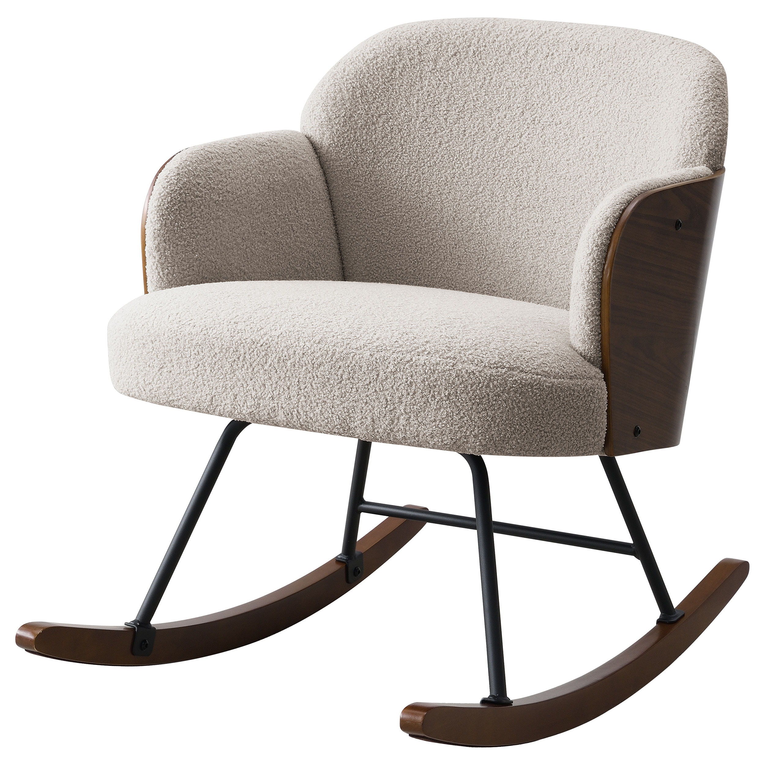 Coaster Fine Furniture Paige - Boucle Upholstered Mid Back Rocking Chair | Meri Furniture