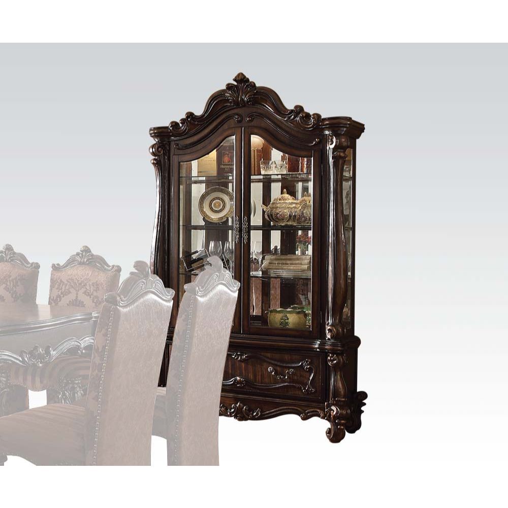 Curio Cabinet • Arched Top: Touch Light & 2 Glass Doors.