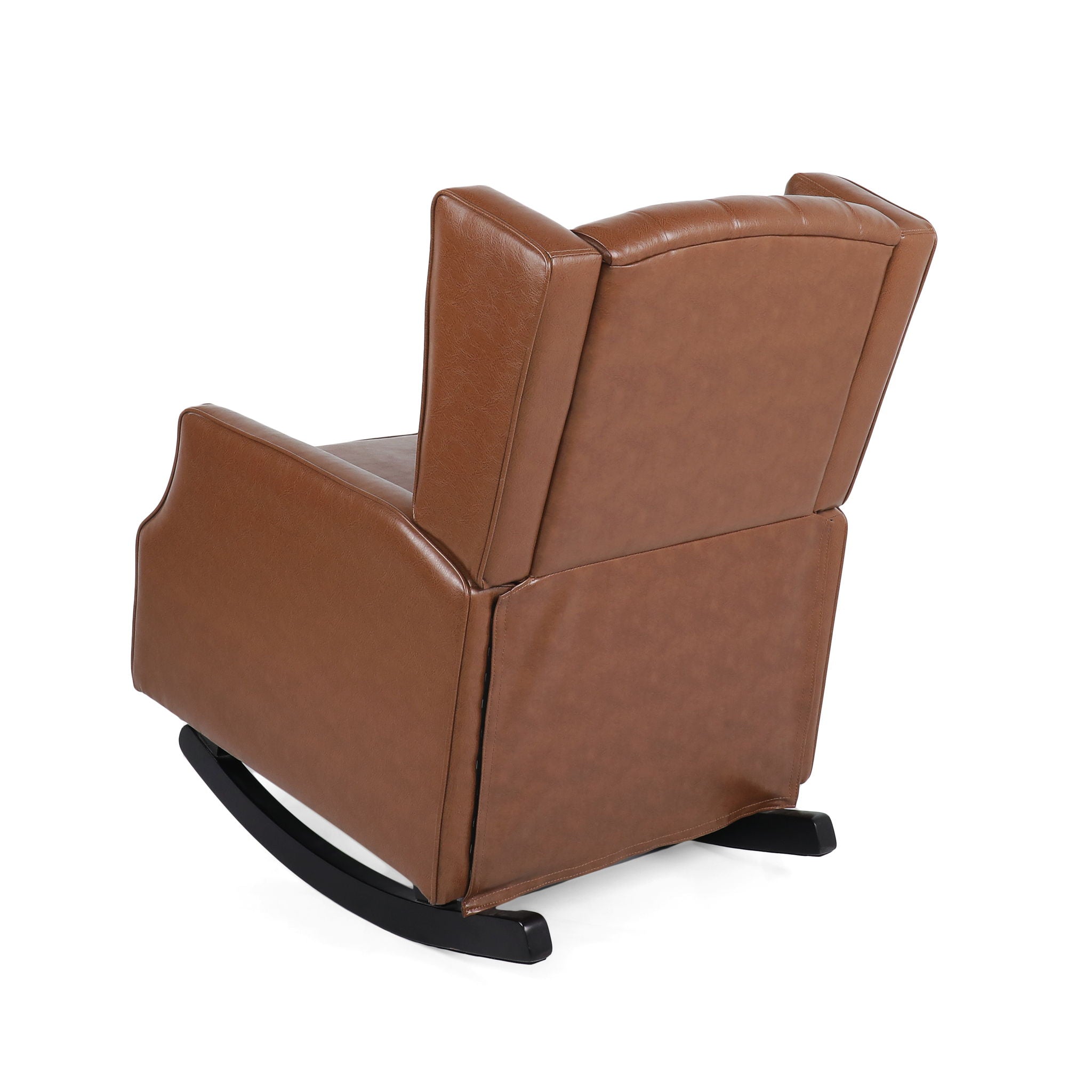 Moss - Upholstered Rocking Recliner With Diamond Tufting And Wingback - Light Brown