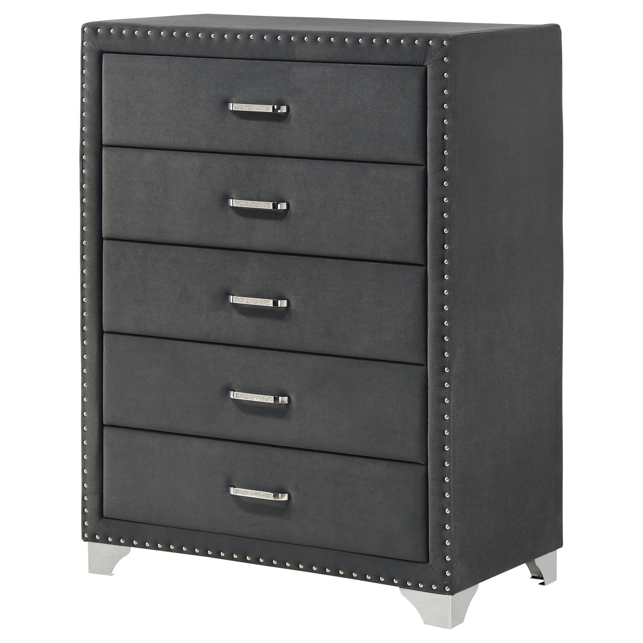 Melody 5-drawer Bedroom Chest Grey