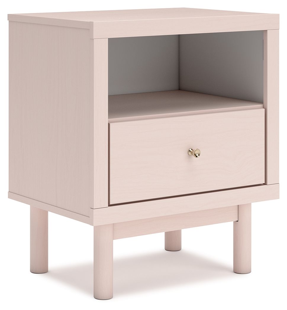 Signature Design by Ashley® Wistenpine - Blush - One Drawer Night Stand | Meri Furniture