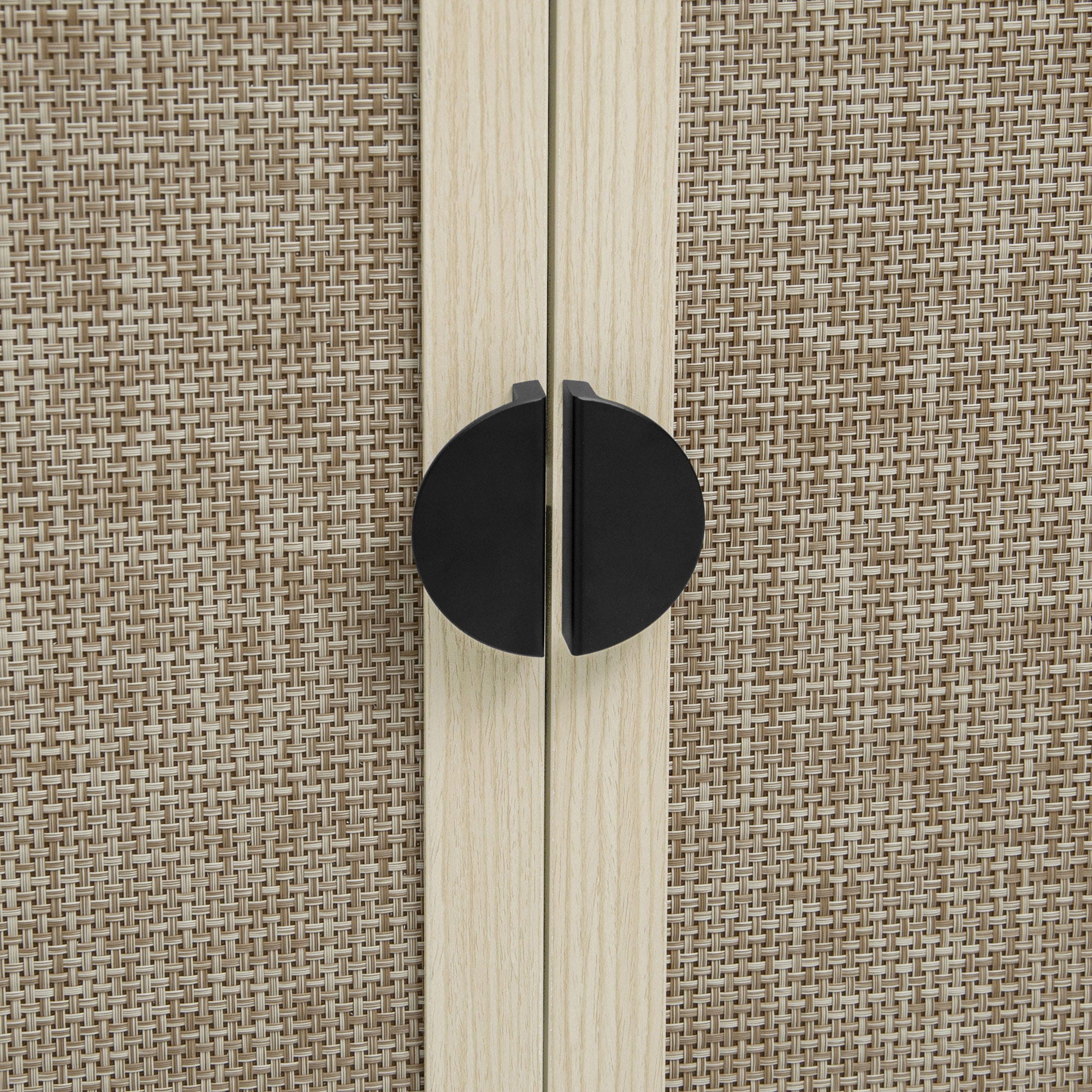 Rattan 2 Door Cabinet, Suitable For Bedroom - Natural