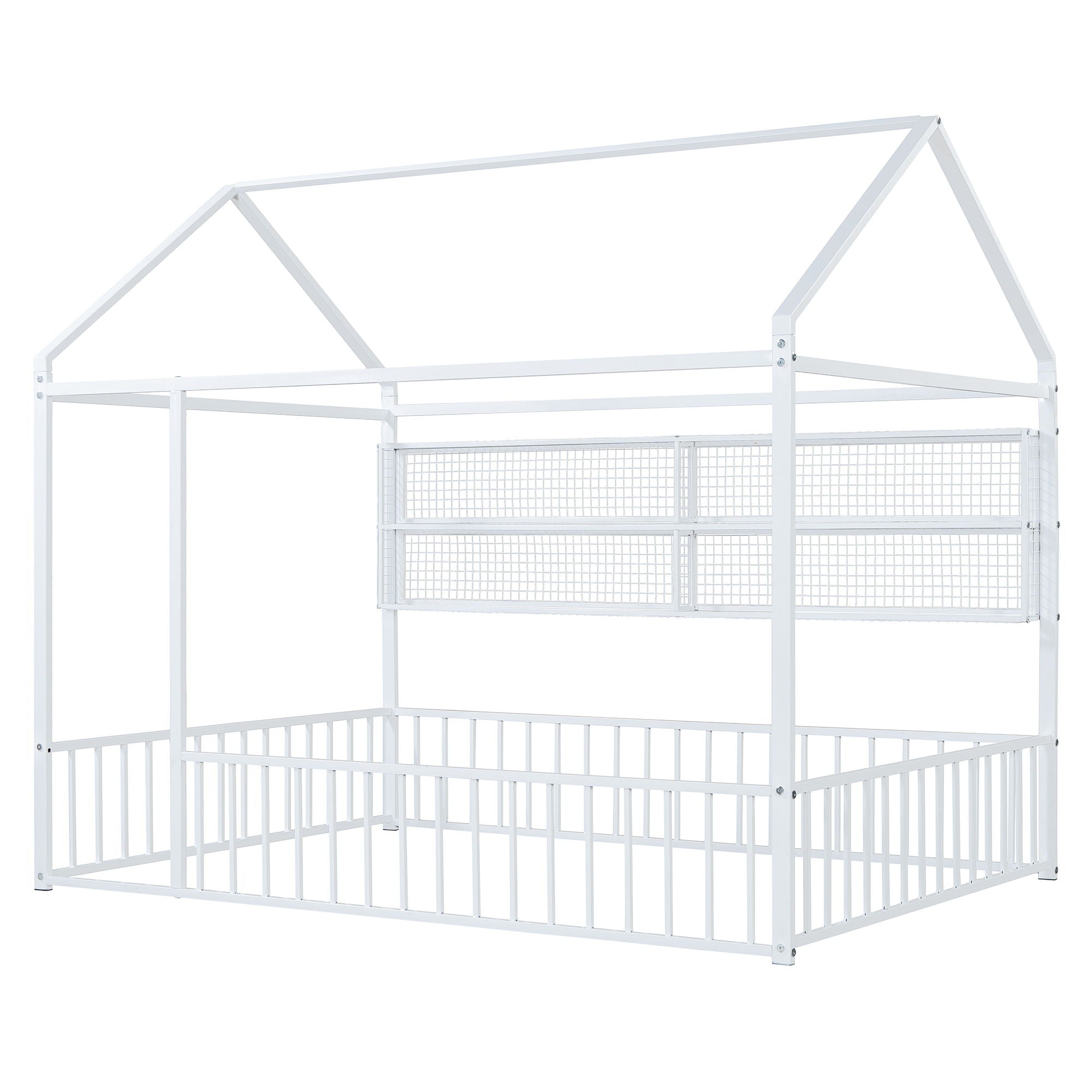 House Frame With Fence And Shelves