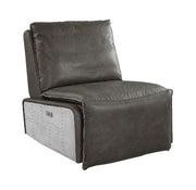 ACME Metier - Recliner - Gray Top Grain Leather & Aluminum | Meri Furniture