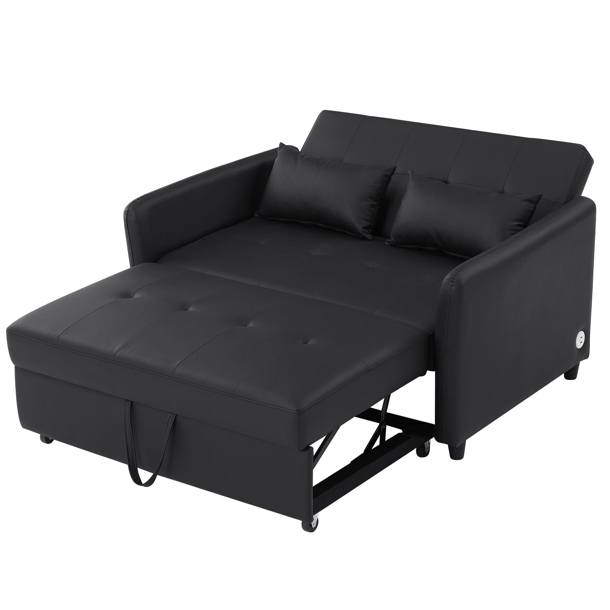 Convertible Sleeper Bed, Adjustable Oversized Armchair With 3 USB Ports