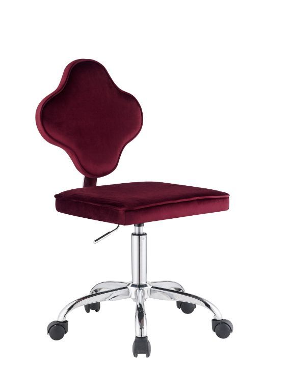 ACME Clover - Office Chair - Red Velvet | Meri Furniture