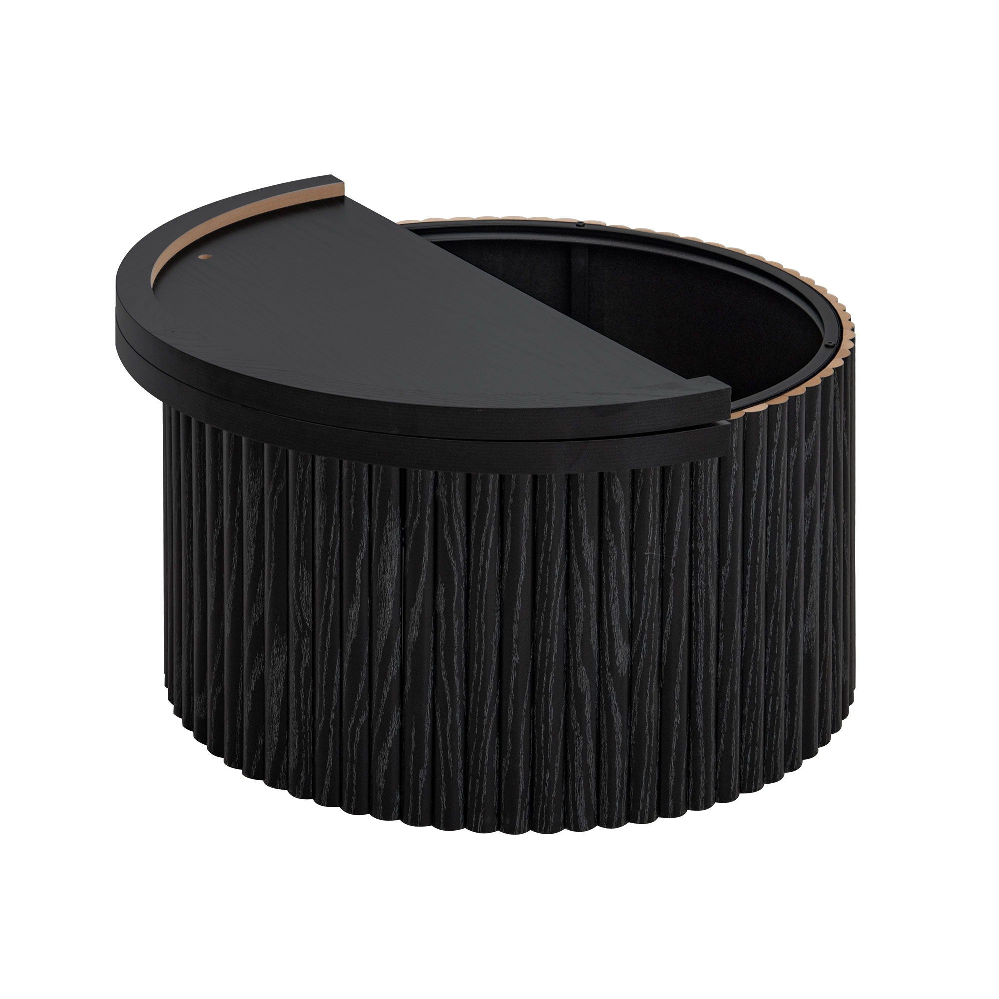 Coffee Table, Round Coffee Table, Modern Side Tables Accent End Table For Living Room, Apartment - Black