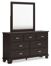 Signature Design by Ashley® Covetown - Dark Brown - Dresser And Mirror | Meri Furniture