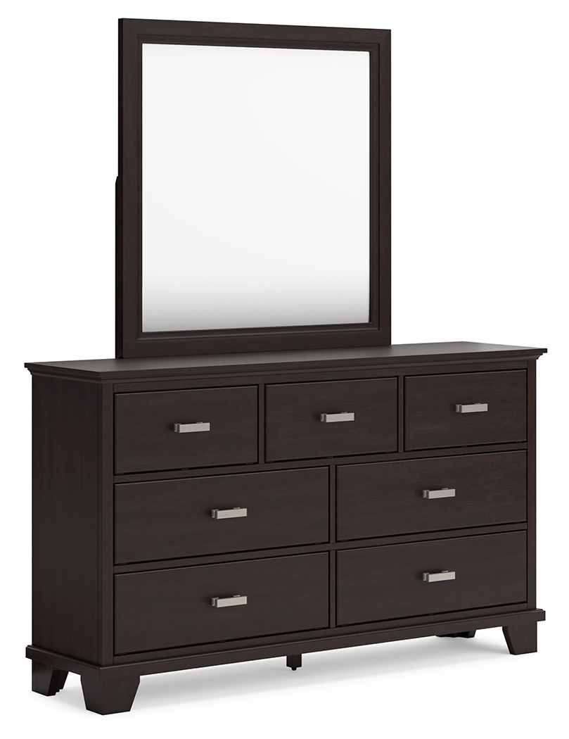 Signature Design by Ashley® Covetown - Dark Brown - Dresser And Mirror | Meri Furniture