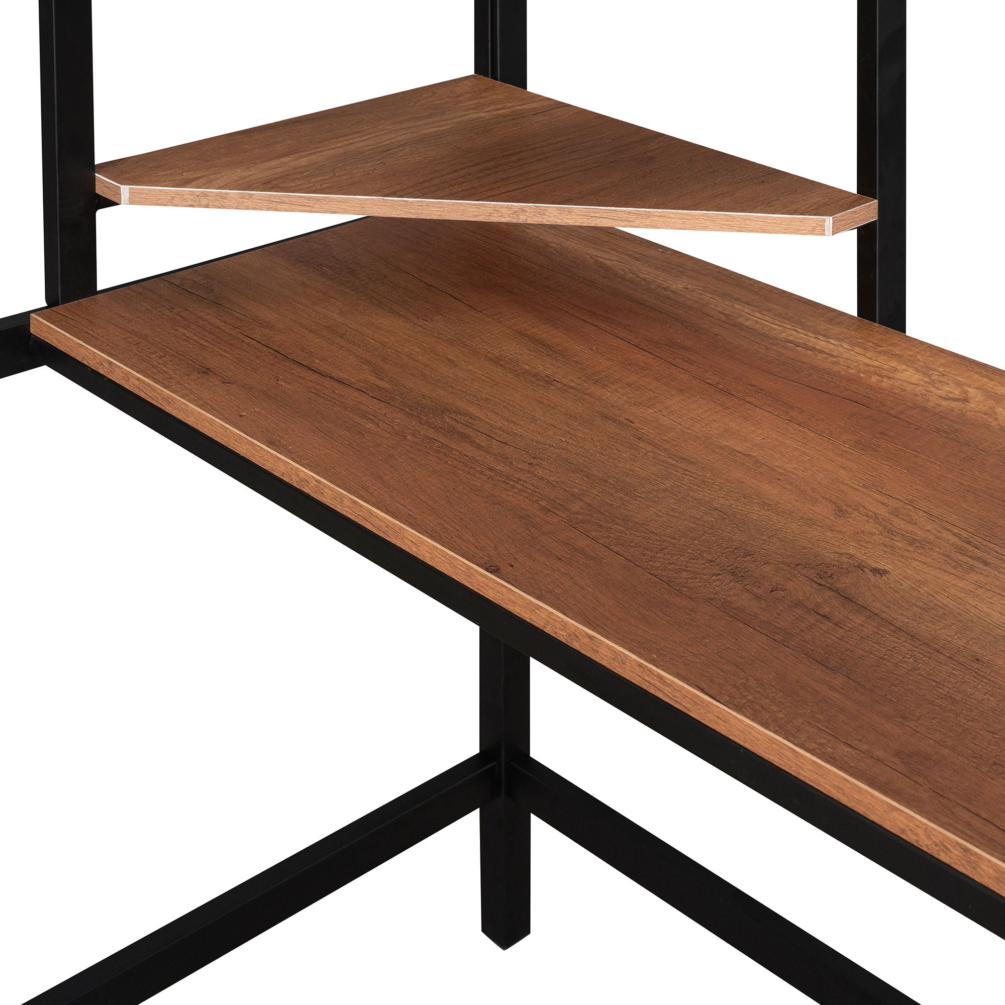 Twin Loft Bed With Desk And Shelve - Black