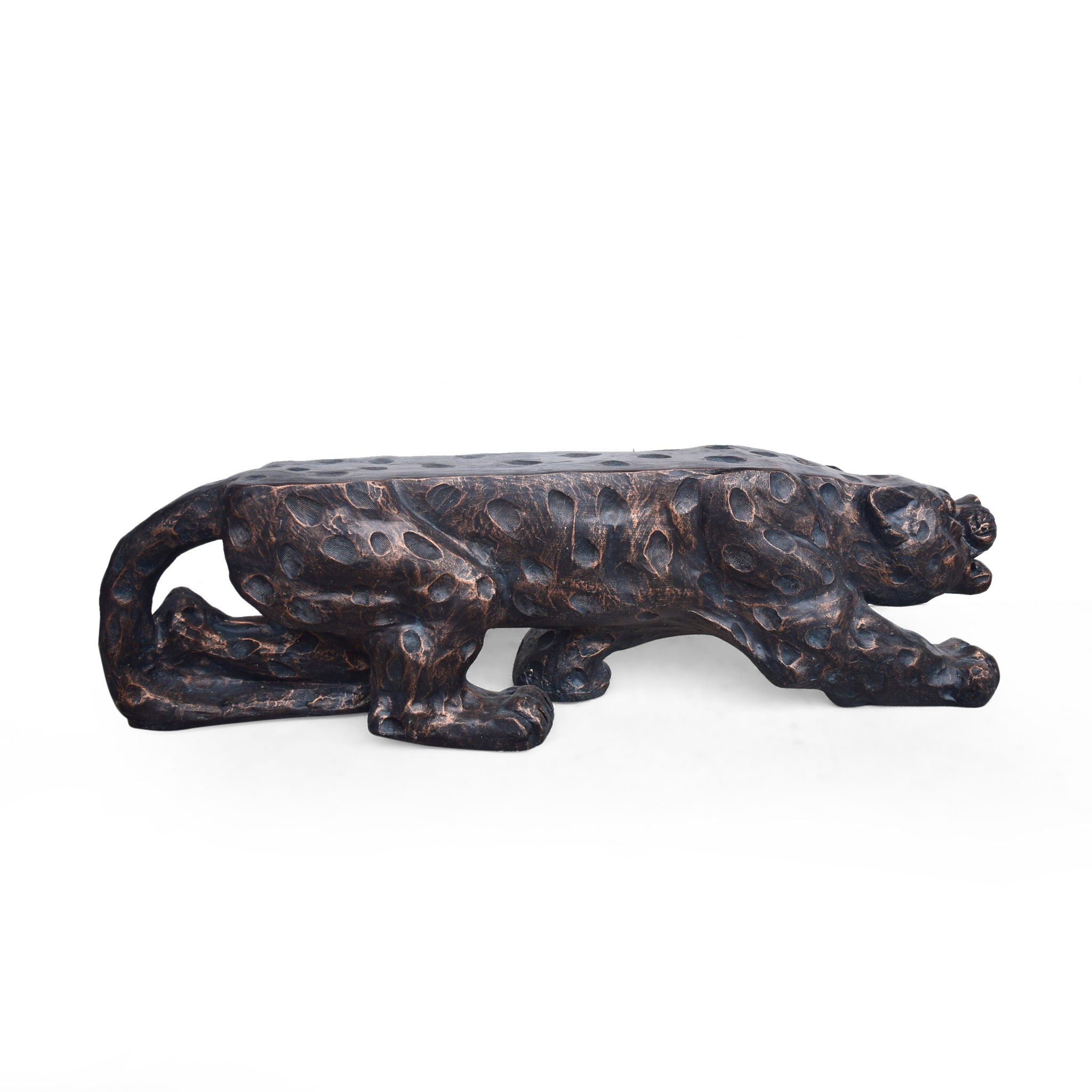 Leopard Lightweight Concrete Bench - Copper