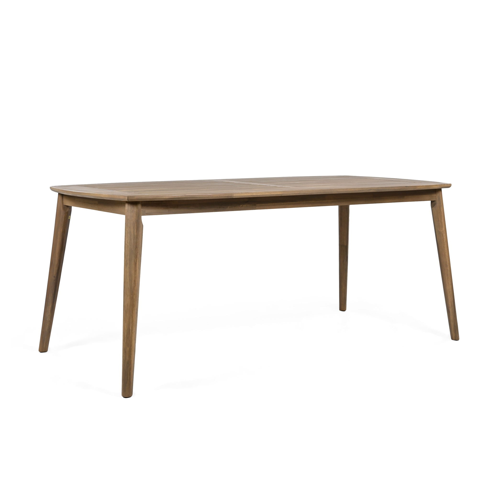 Acacia Wood Dining Table 8 Person Outdoor Table, Farmhouse Furniture For Patio, Garden, Backyard - Light Brown