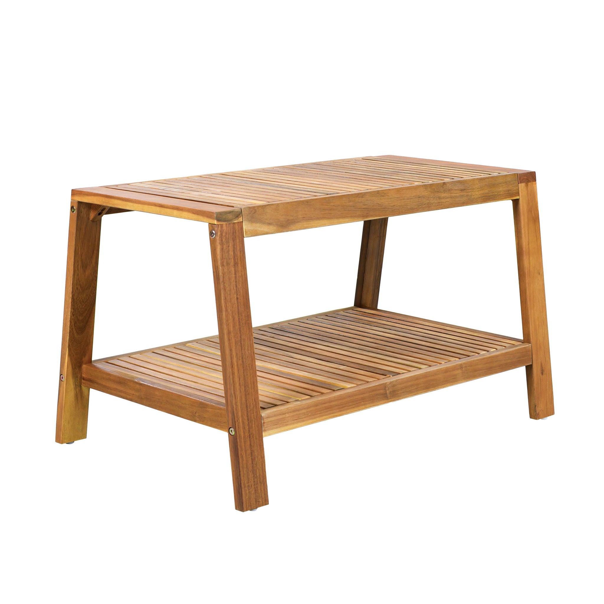 2 Piece Outdoor Conversation Set (Loveseat & Coffee Table With Water-Resistant Cushions) - Dark Blue / Teak