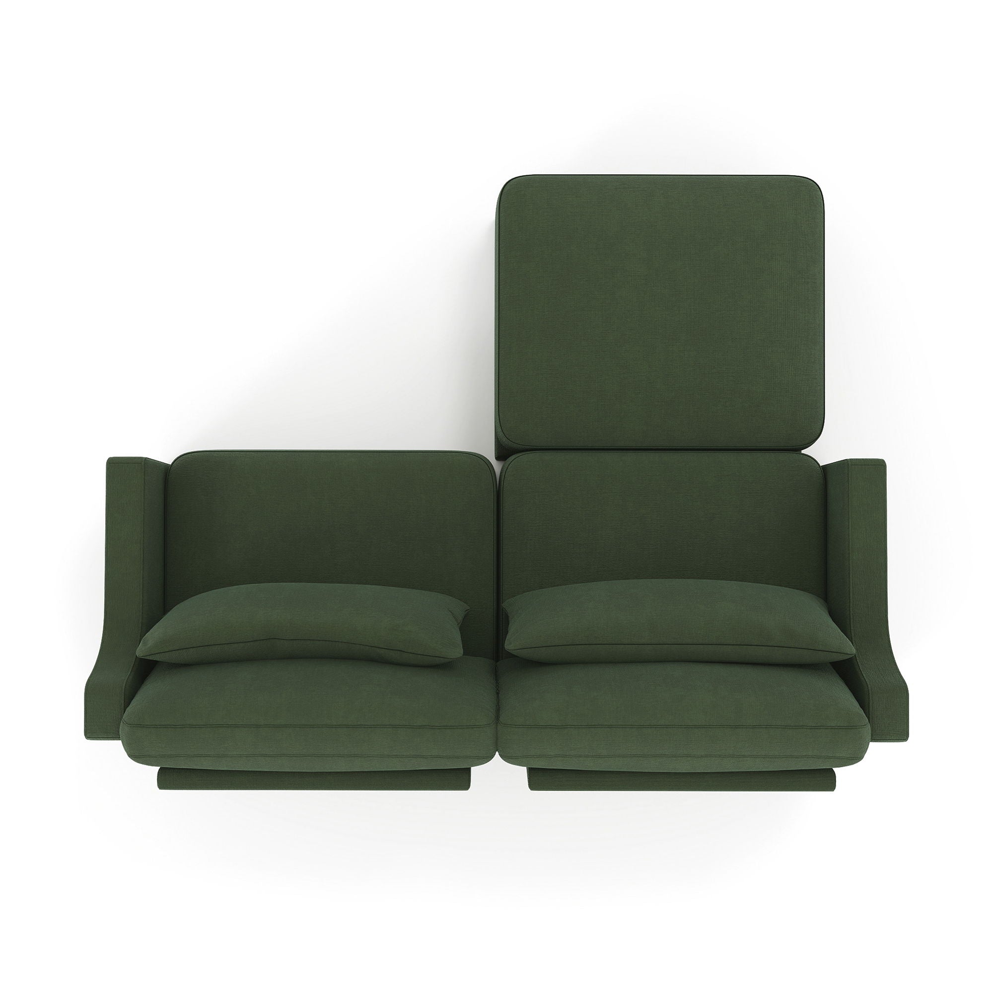 Stylish Sofa With Ottoman And Lumbar Pillows, Ergonomic Design