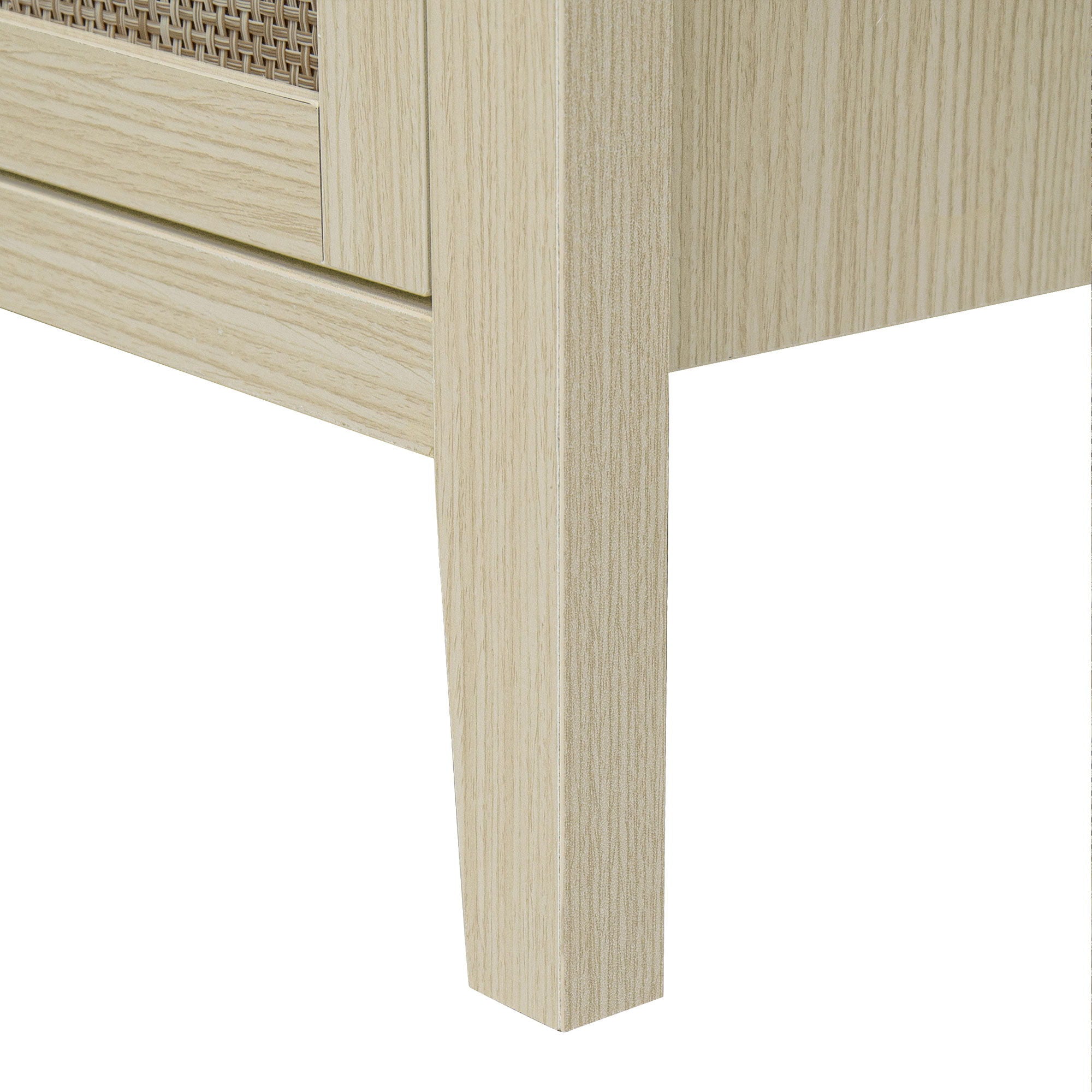 Rattan 4 Door Cabinet, Suitable For Bedroom - Natural