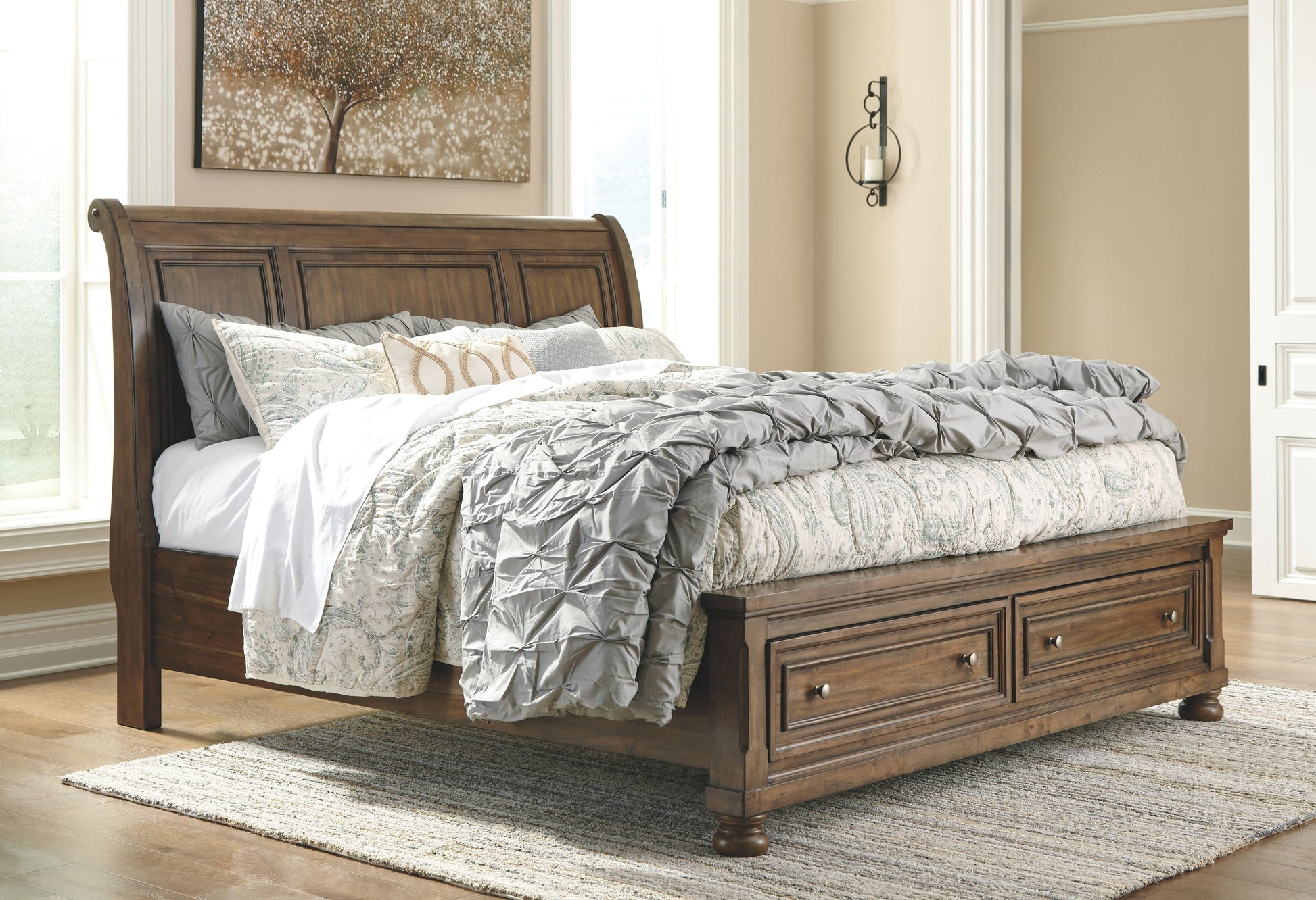 Signature Design by Ashley® Flynnter - Storage Sleigh Bed | Meri Furniture