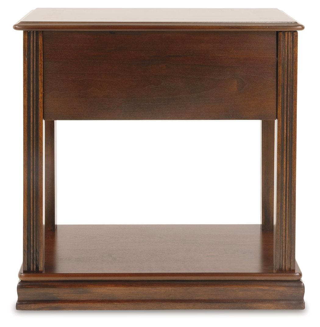 Signature Design by Ashley® Breegin - Brown - Chair Side End Table - Removable Tray | Meri Furniture