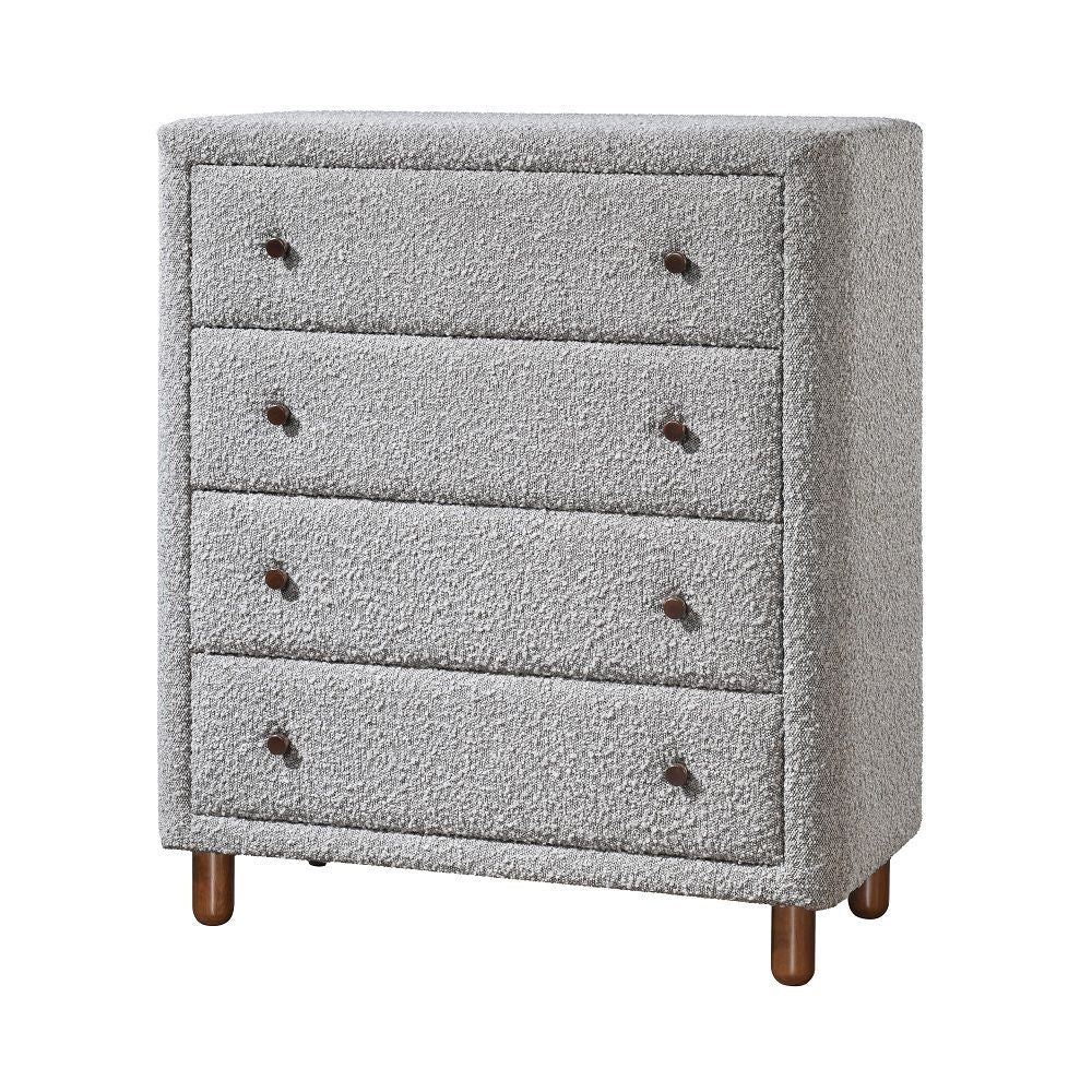ACME Cleo - Chest - Gray Boucle | Meri Furniture