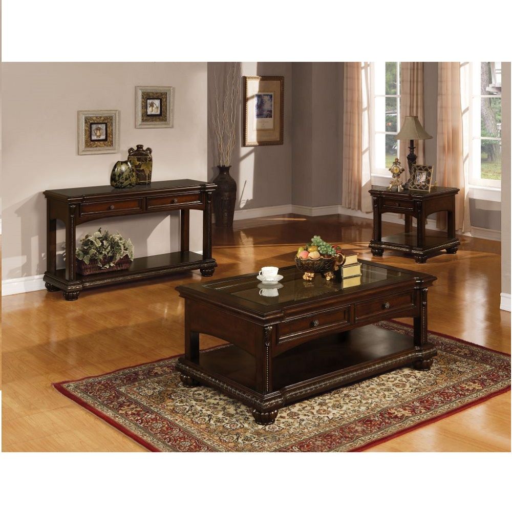 ACME Anondale - Accent Table - Cherry | Meri Furniture