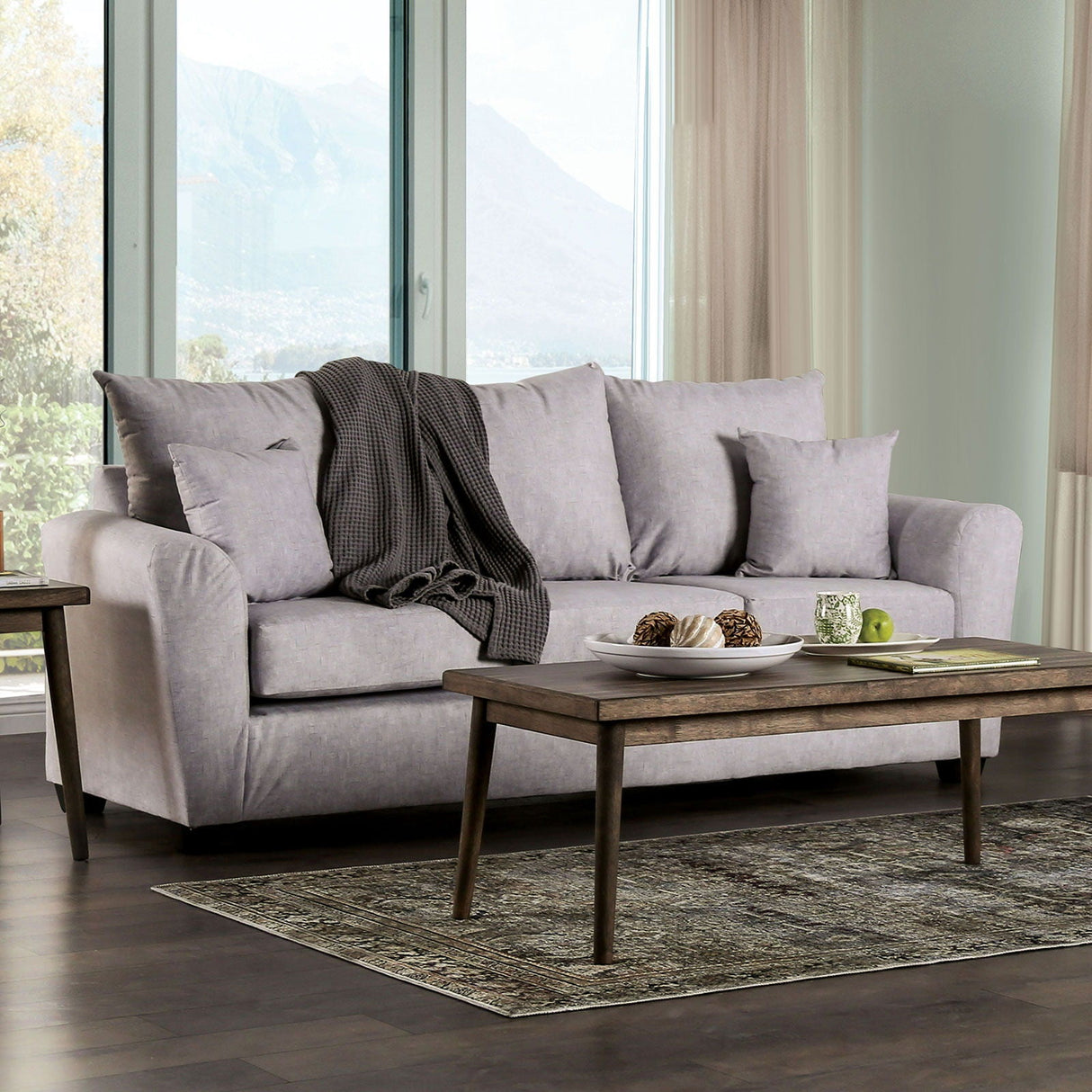 Furniture of America Croydon - Sofa - Light Gray | Meri Furniture