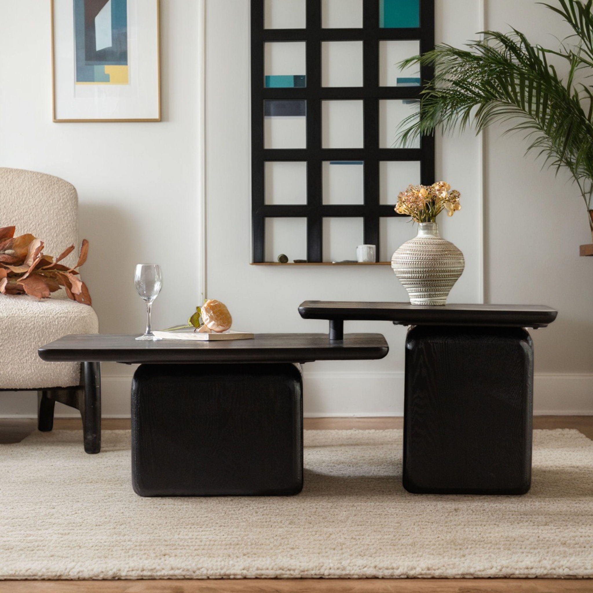 Square Coffee Table Set (Set of 2)