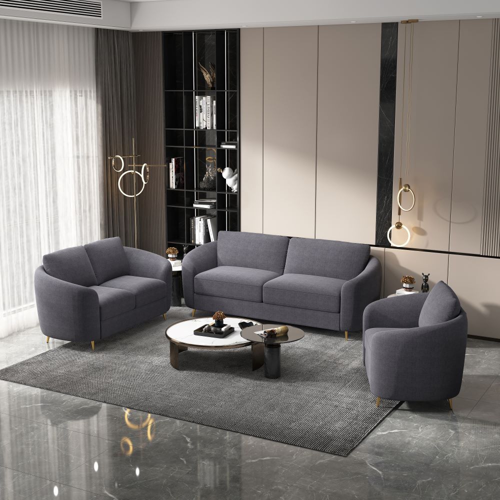 ACME Yuina - Sofa - Gray Linen | Meri Furniture