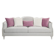 Kasa - Sofa With 5 Pillows - Beige Linen & Champagne