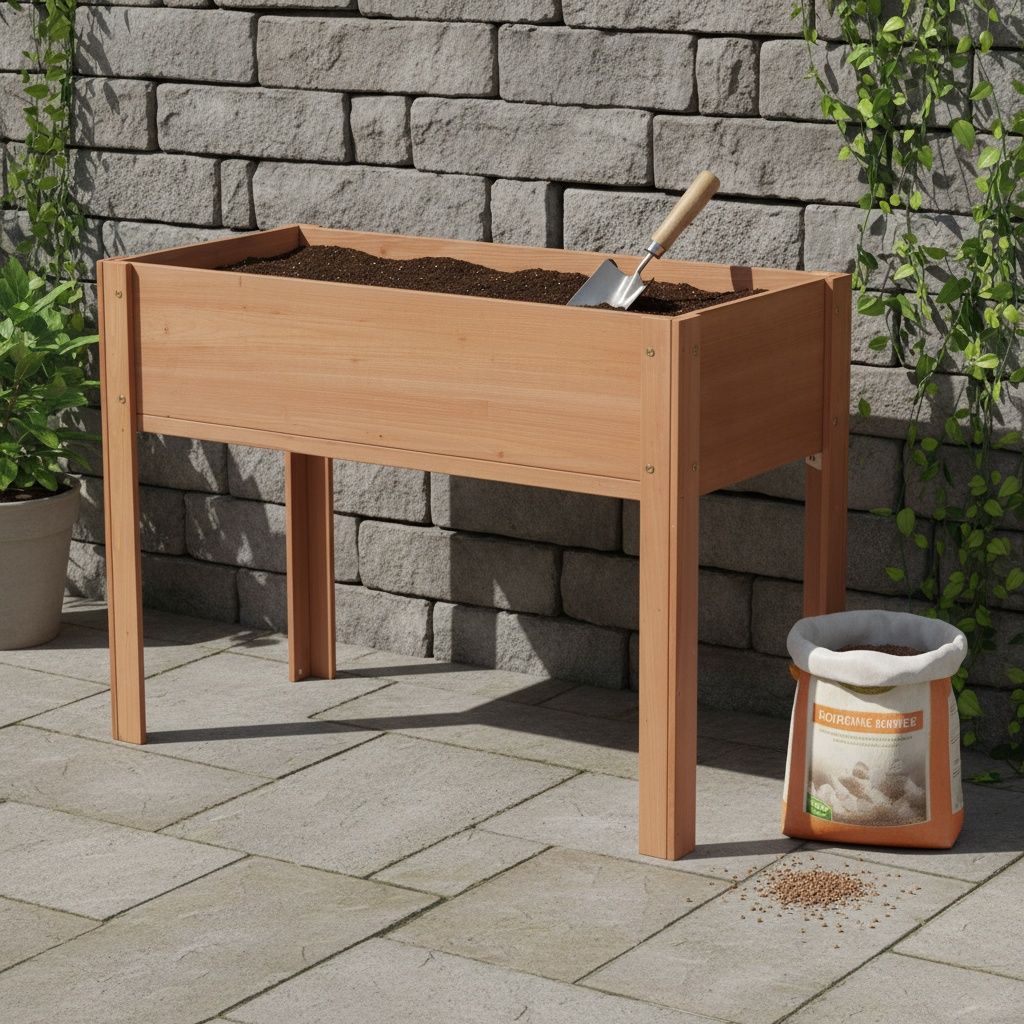 Raised Garden Bed With Legs, Elevated Planter Box For Outdoor Plants