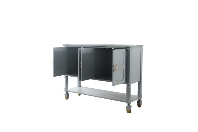 ACME House - Marchese Server - Pearl Gray Finish | Meri Furniture