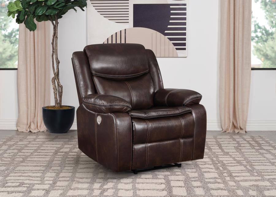 Coaster Fine Furniture Sycamore - Upholstered Power Recliner Chair | Meri Furniture