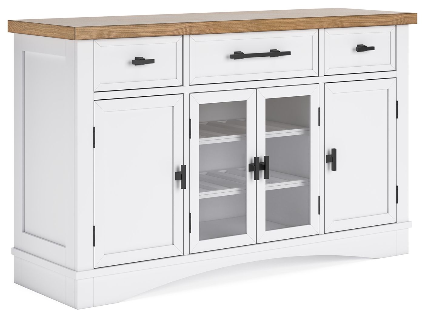Signature Design by Ashley® Ashbryn - White / Natural - Dining Room Server | Meri Furniture